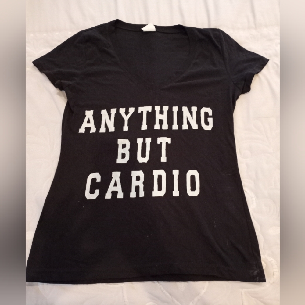 Graphic V Neck Tee-Ladies Fit